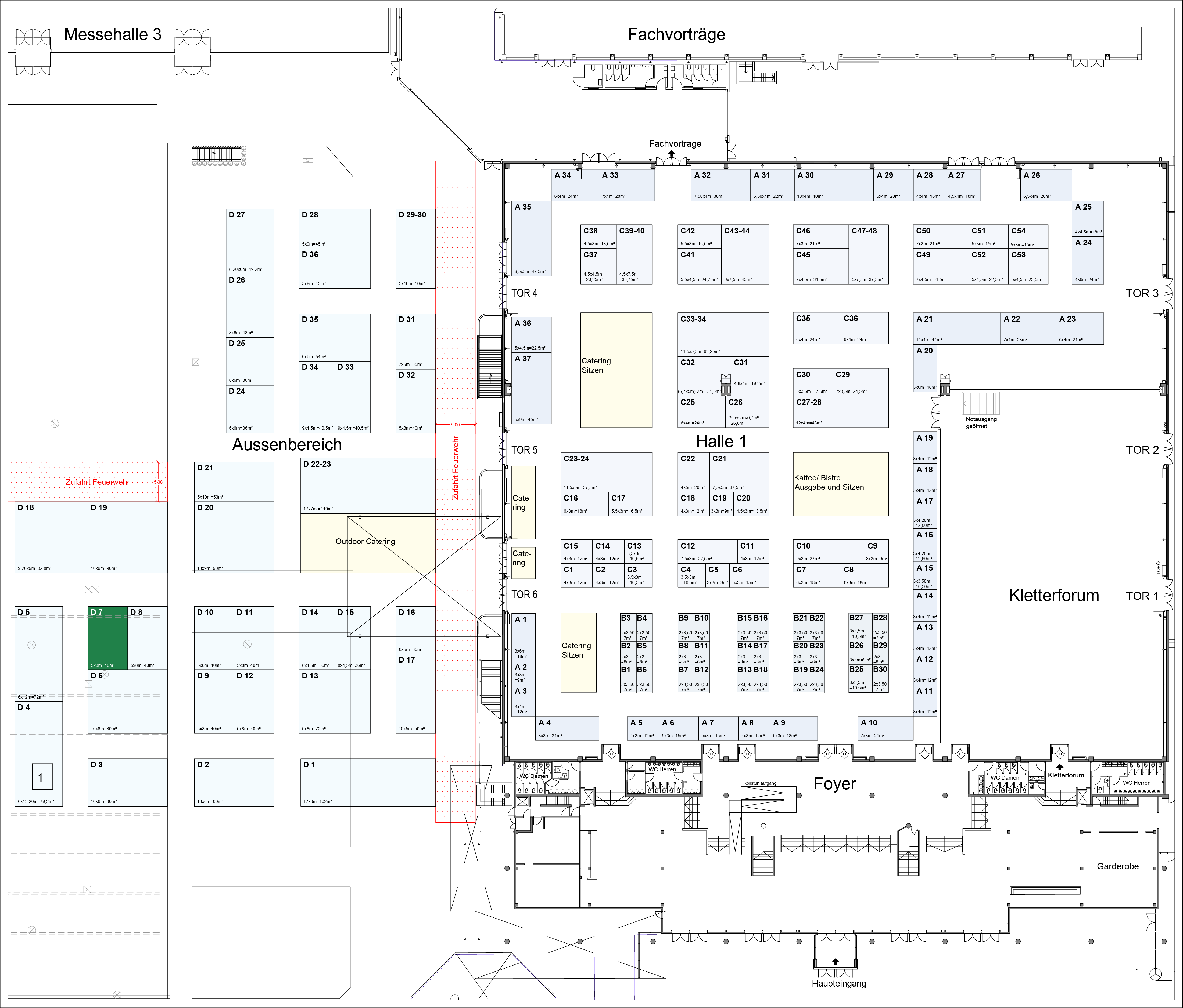 Stand D7 - 40m² (5x8m) 