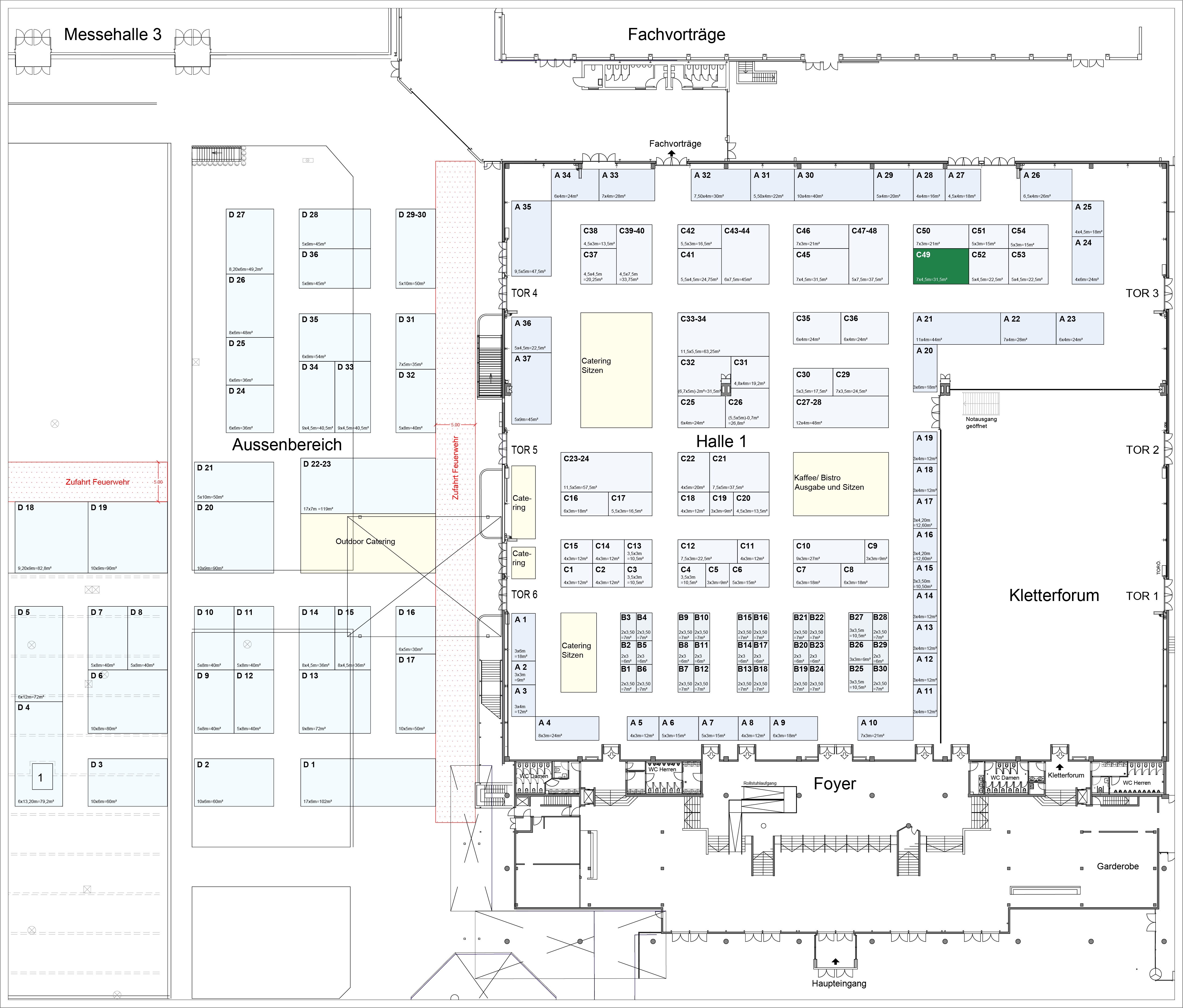 Stand C49 - 31,5m² (7x4,5m)