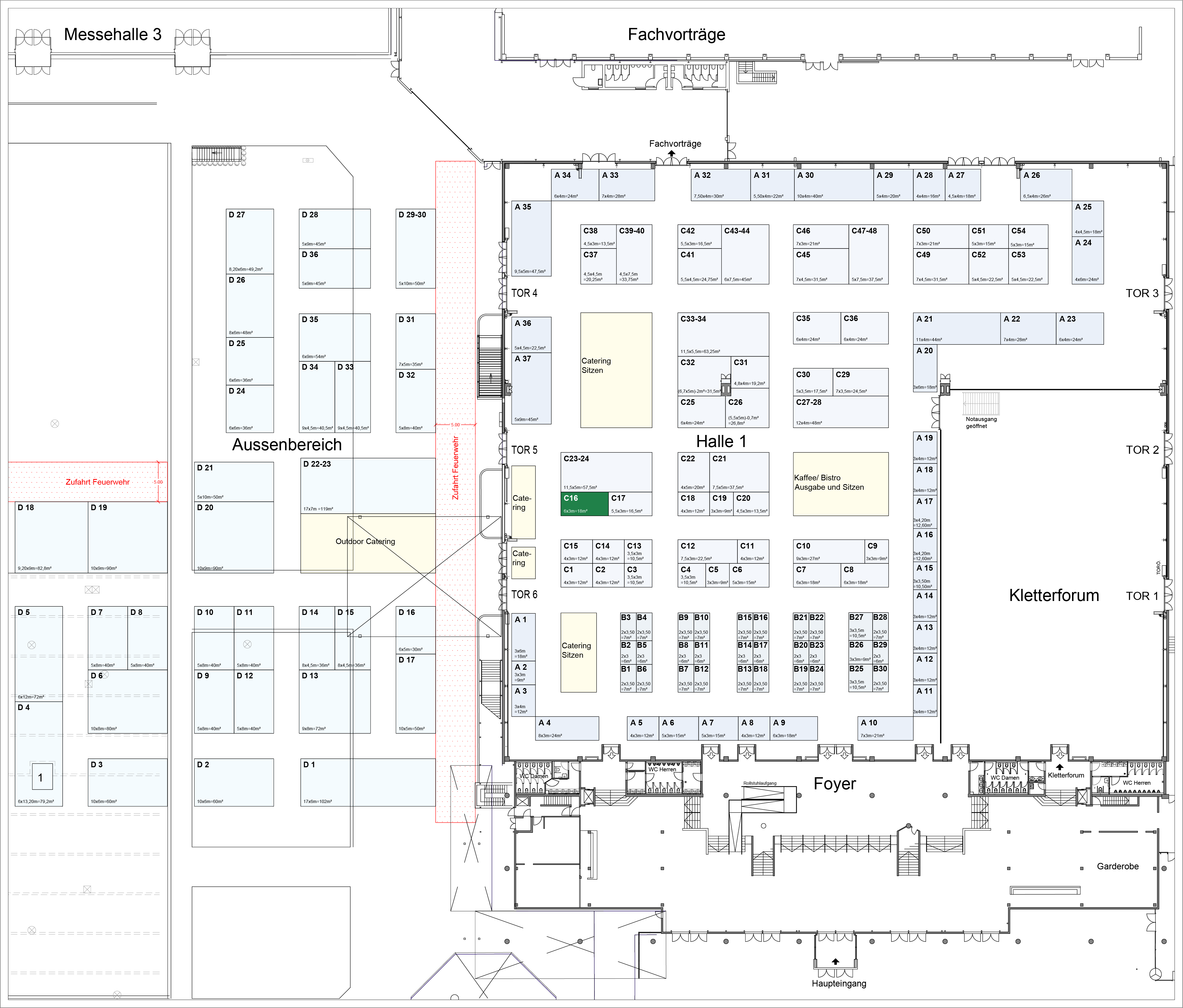 Stand C16 - 18m² (6x3m) 