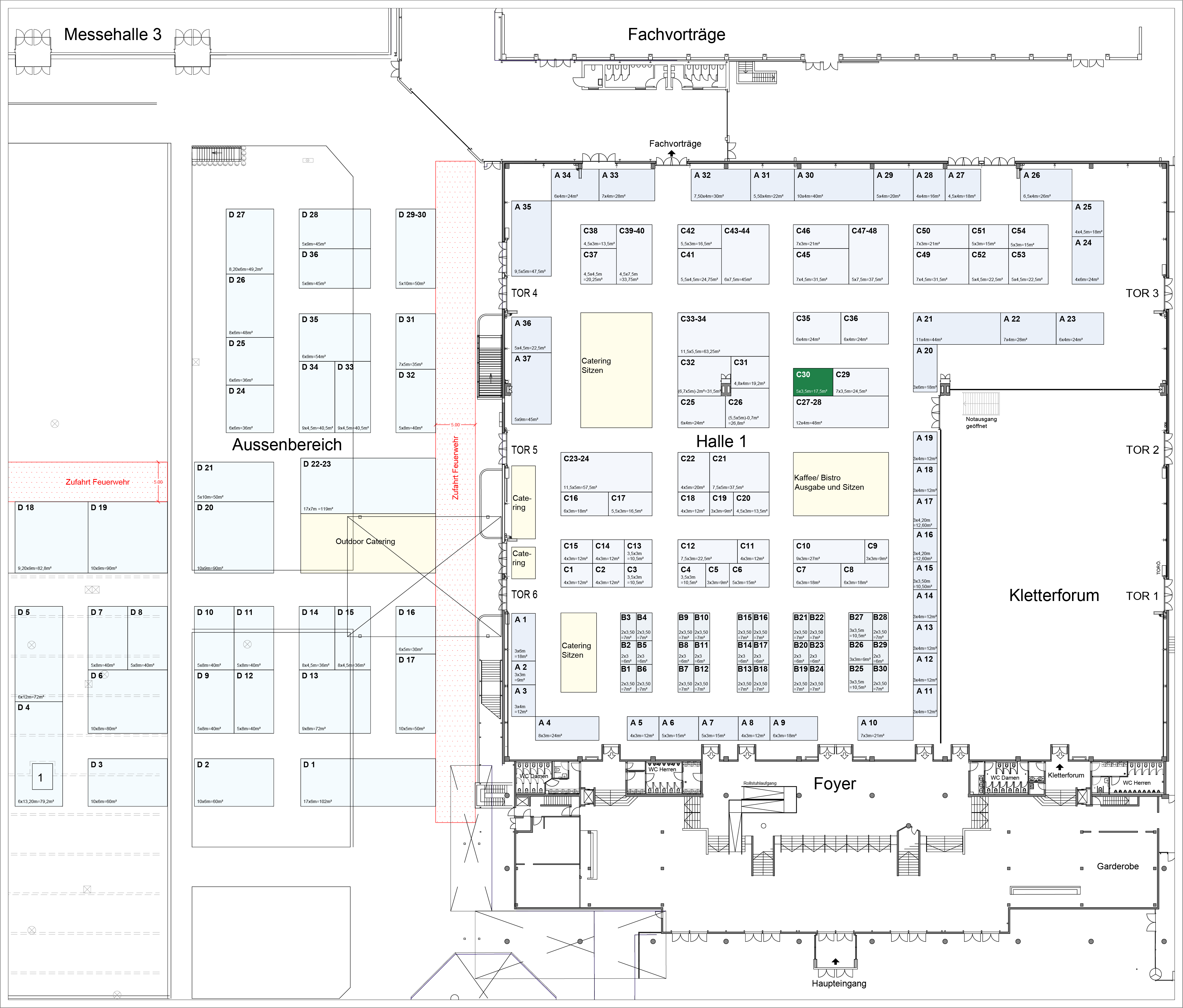 Stand C30 - 17,5m² (5x3,5m) 