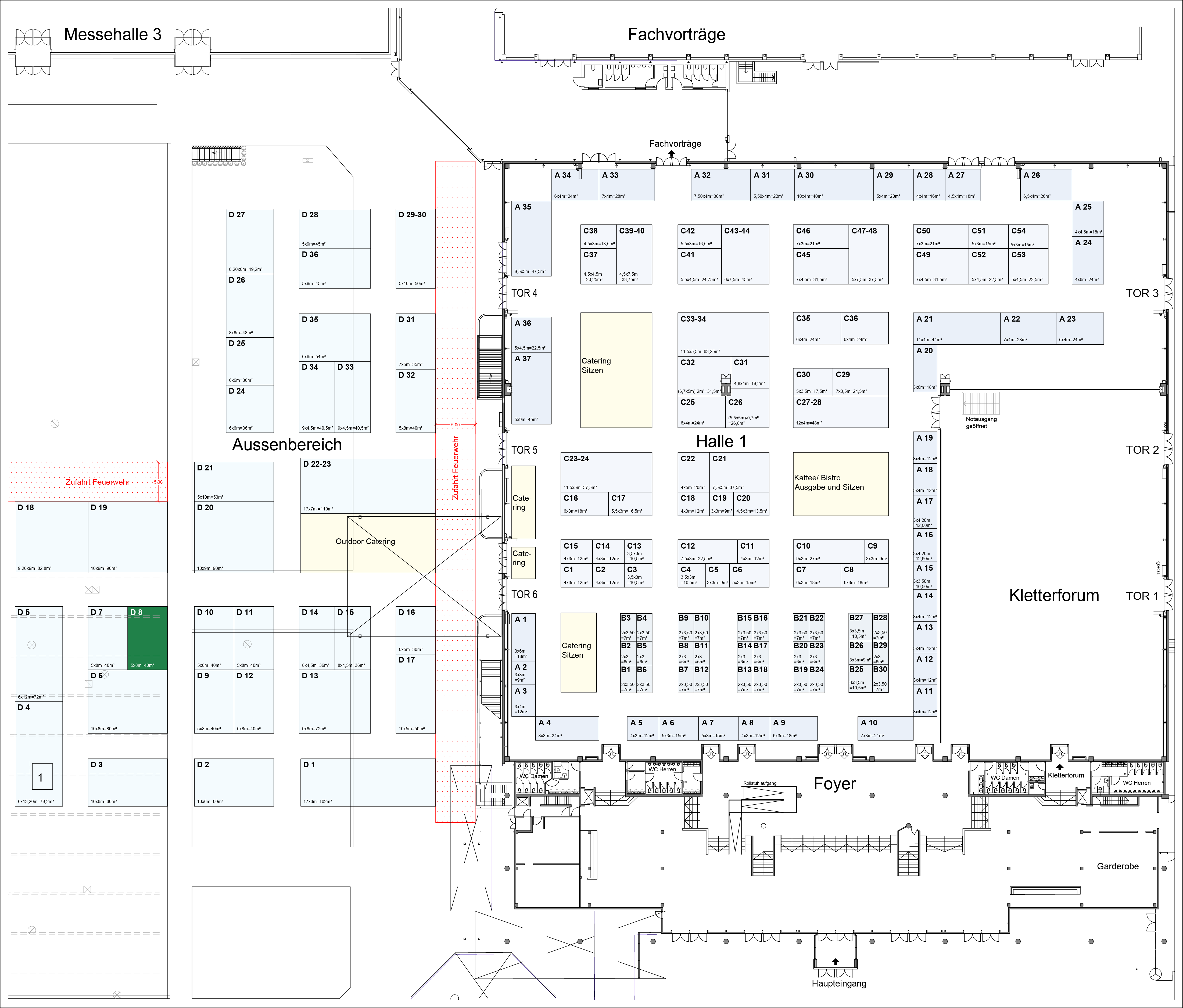 Stand D8 - 40m² (5x8m)