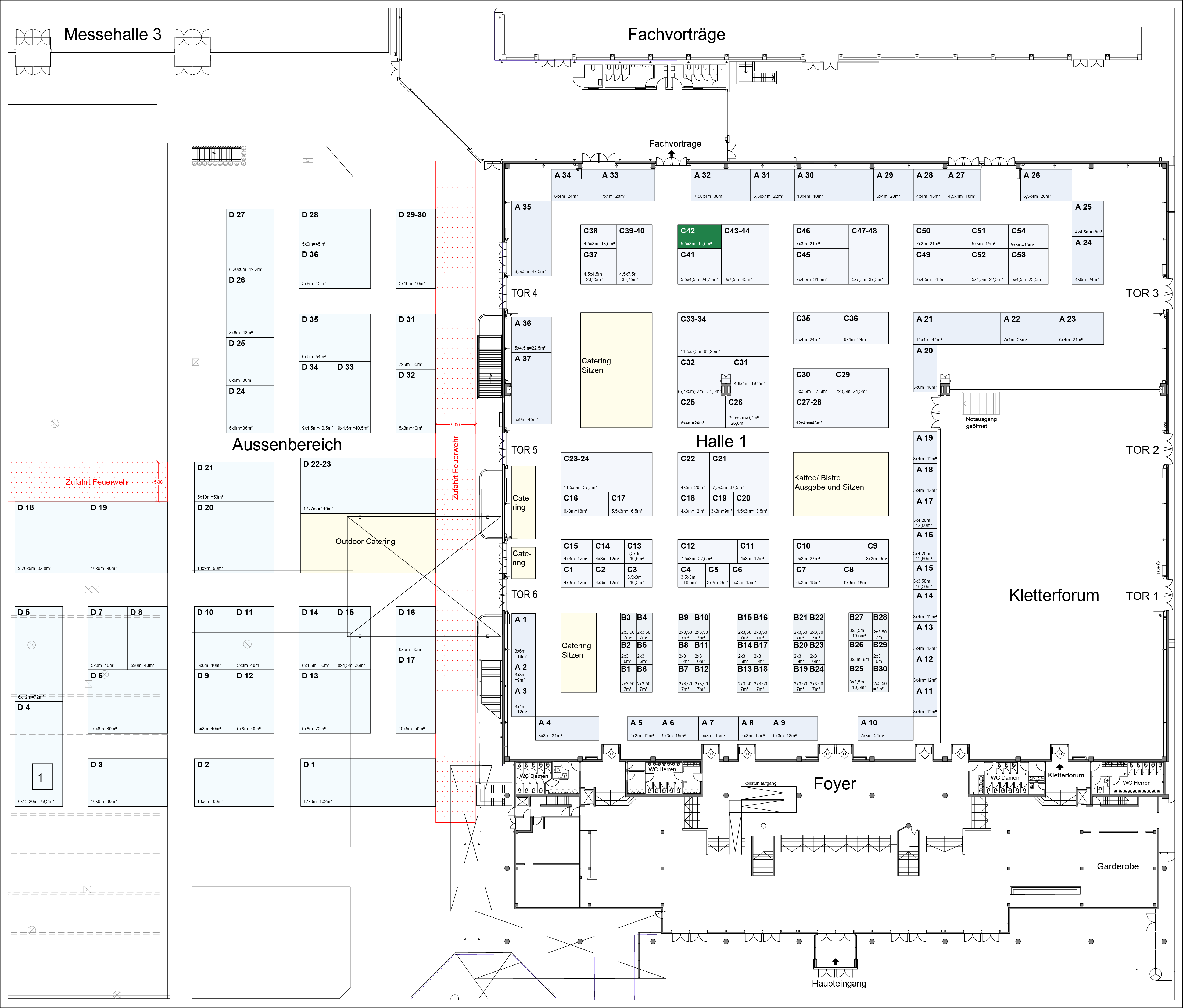 Stand C42 - 16,5m² (5,5x3m) 