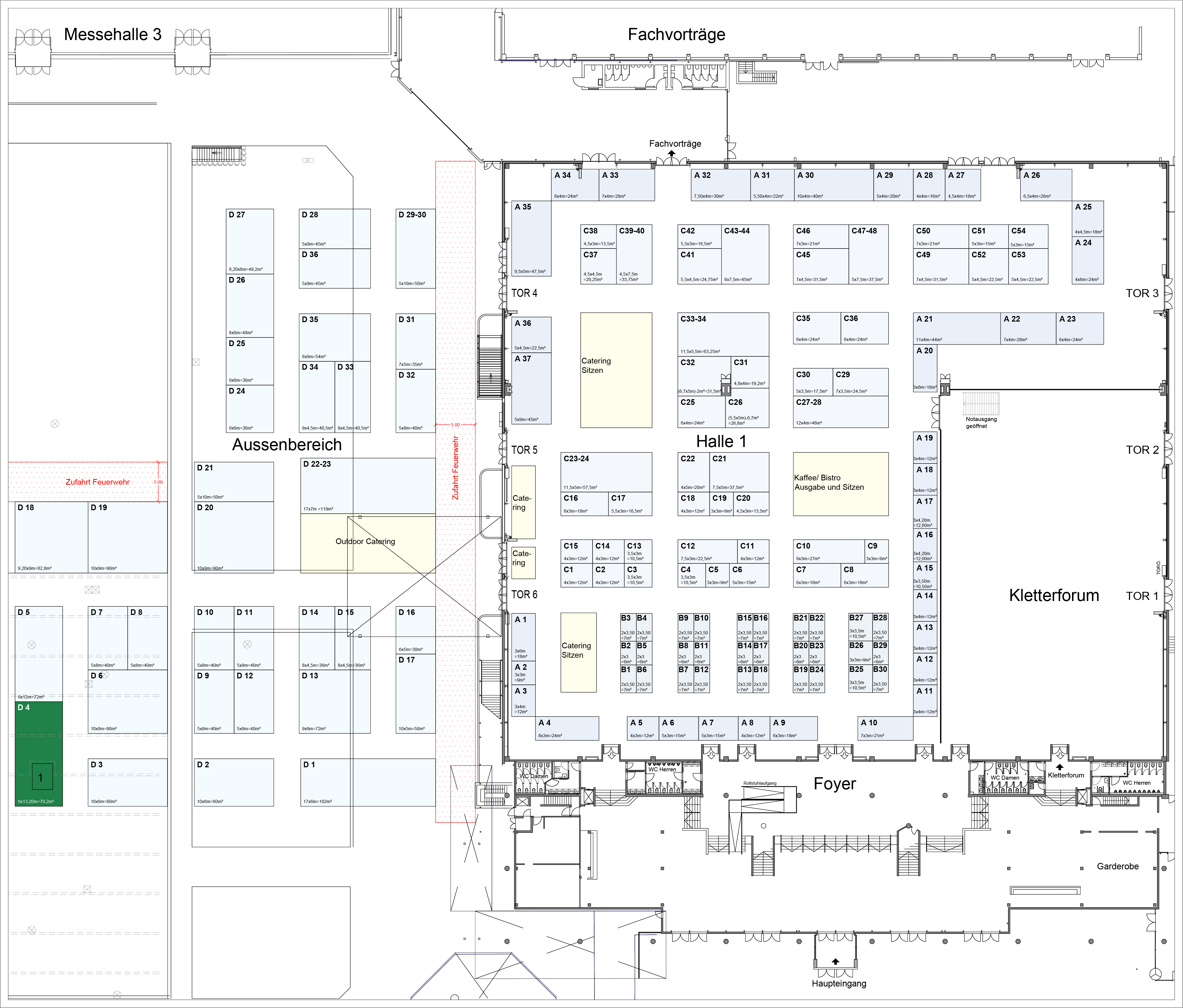 Stand D4 - 78m² (6x13m)