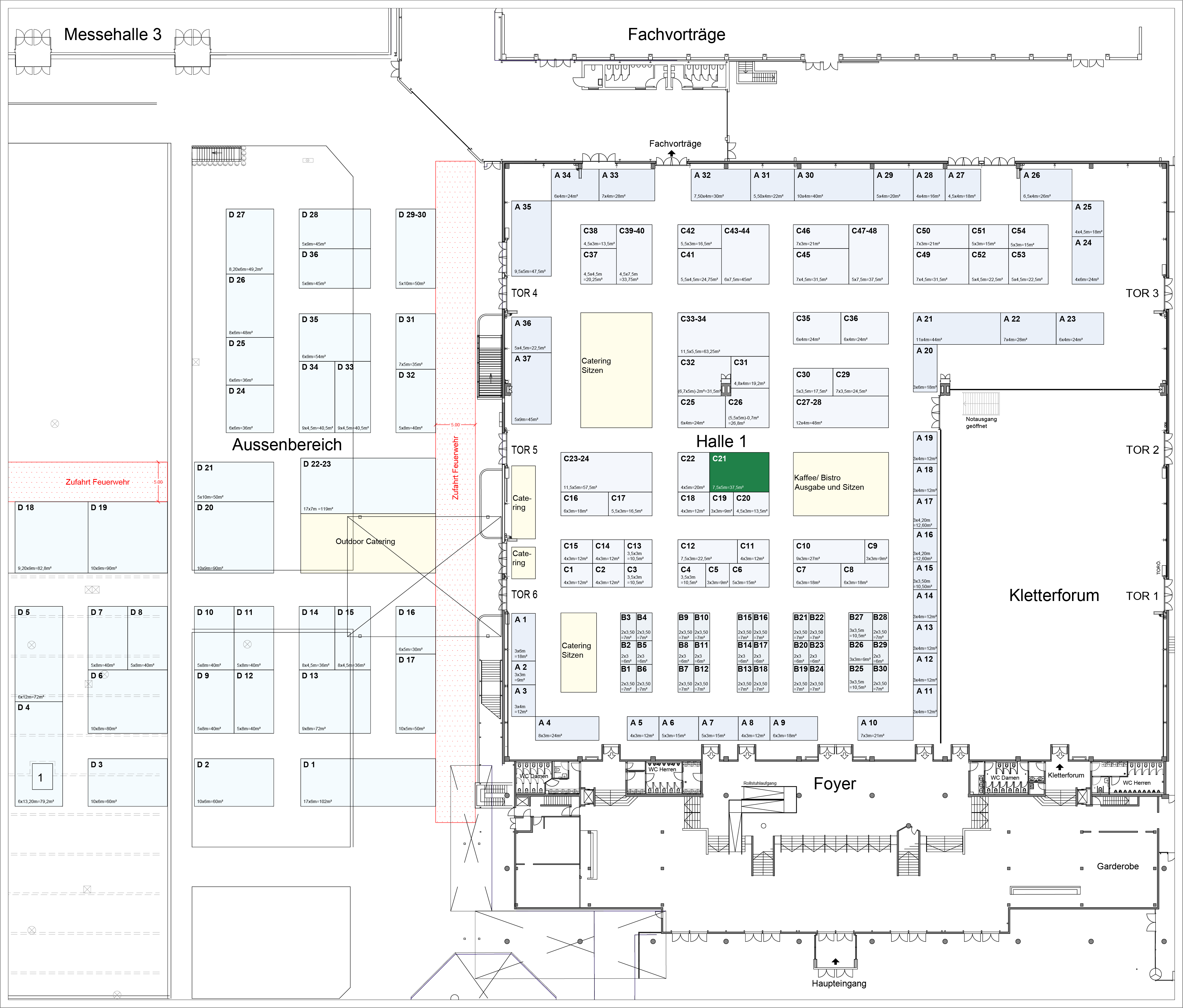 Stand C21 - 37,5m² (7,5x5m) 