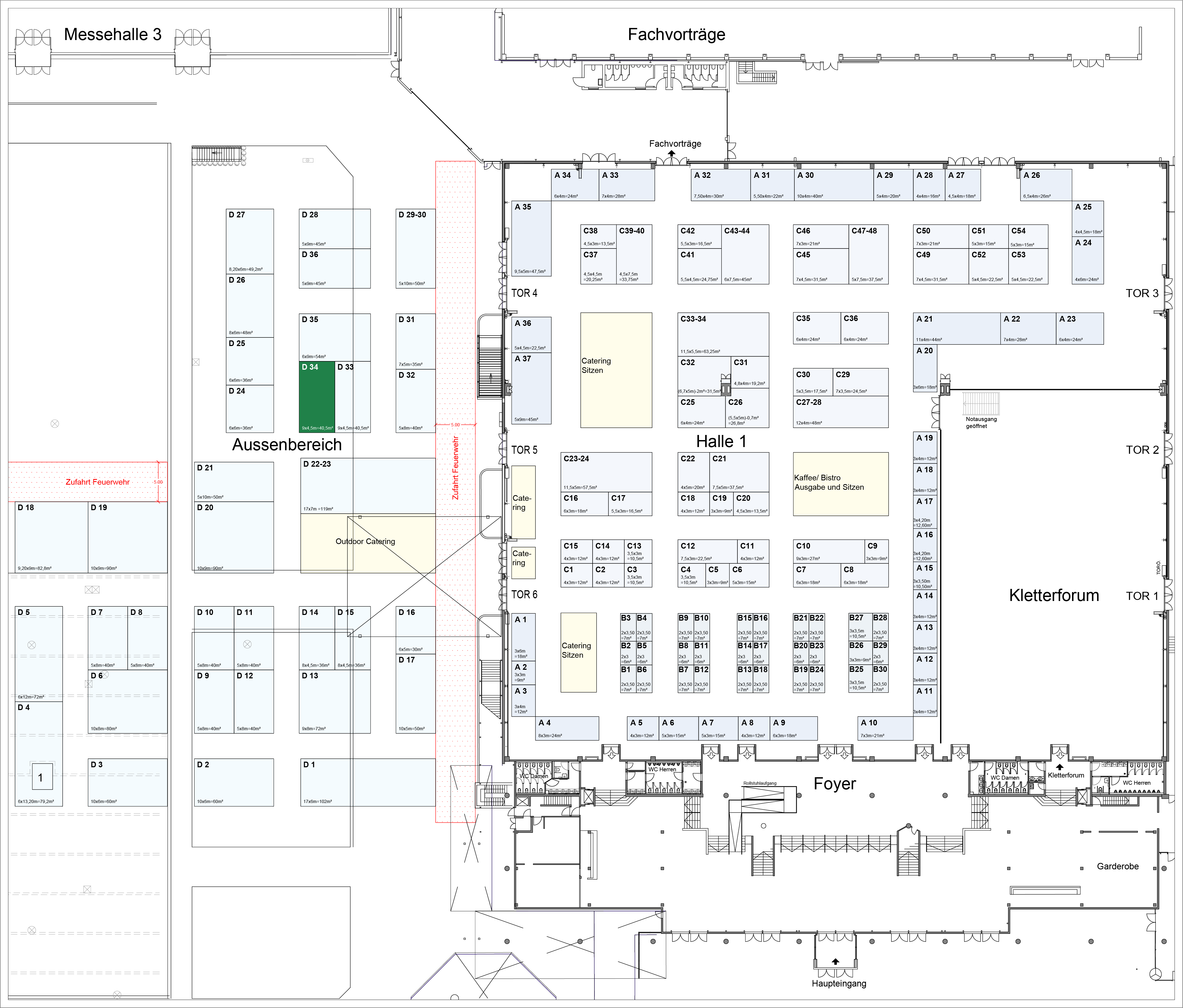 Stand D34 - 40,5m² (9x4,5m)