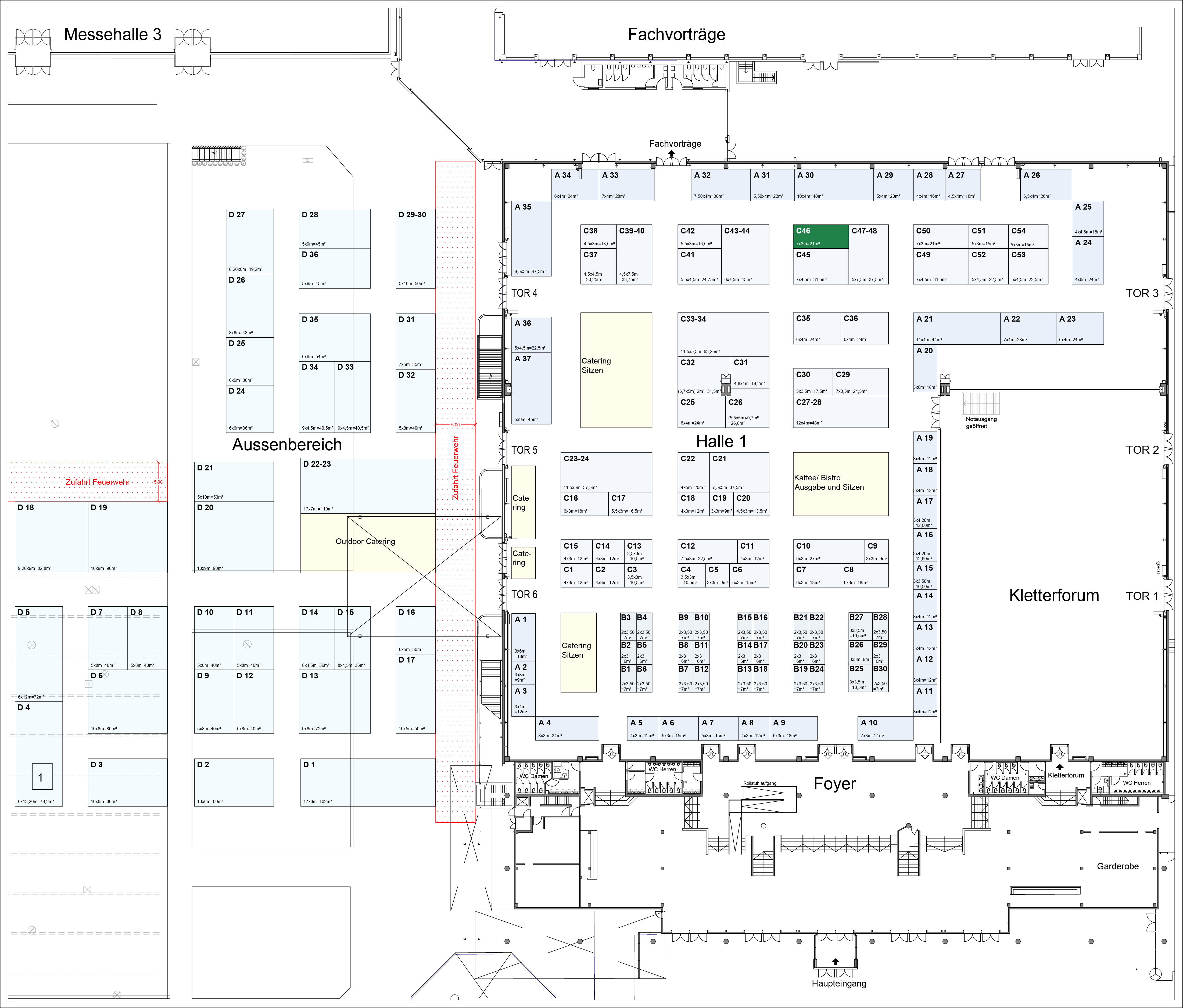 Stand C46 - 21m² (7x3m)