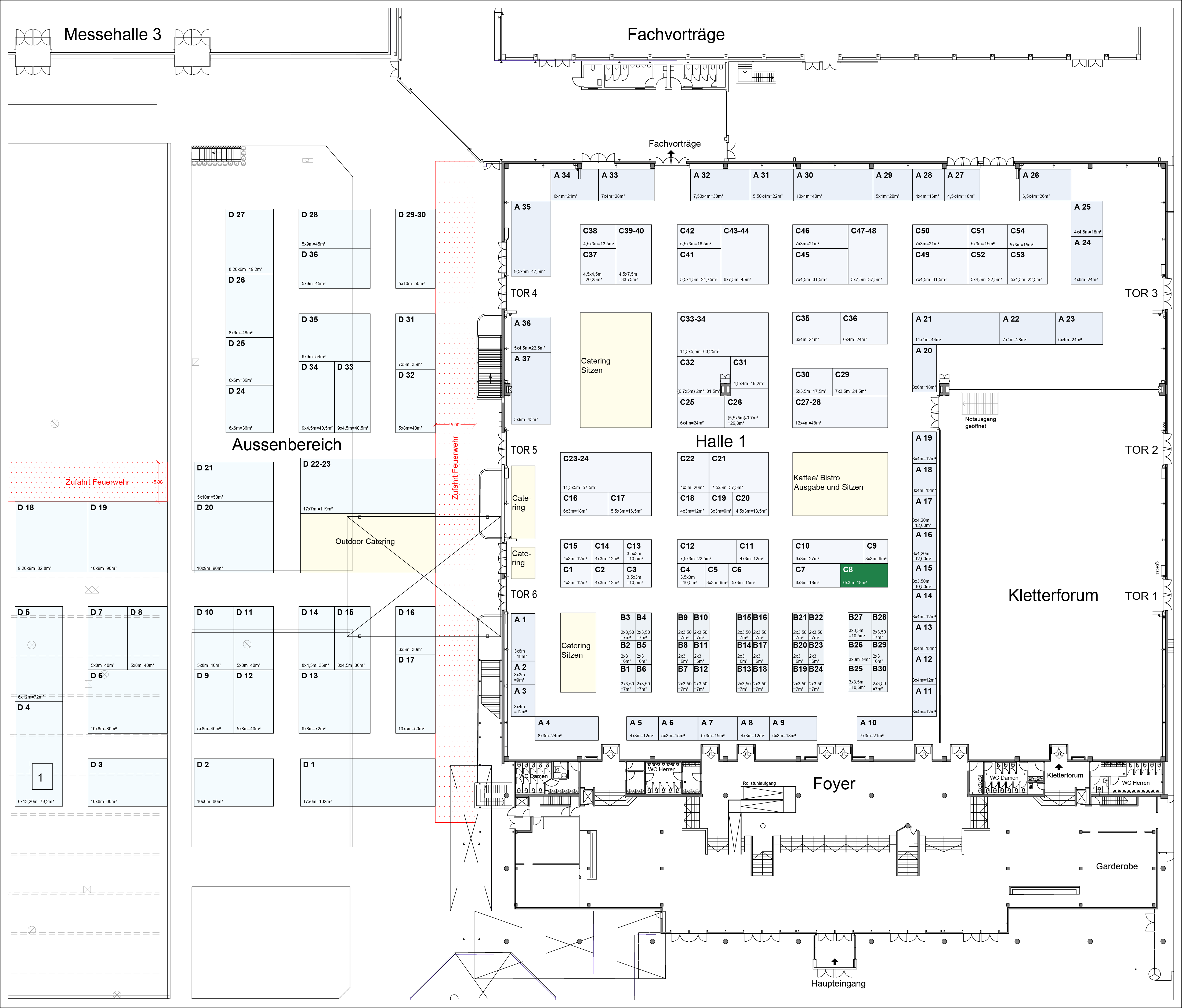 Stand C8 - 18m² (6x3m) 