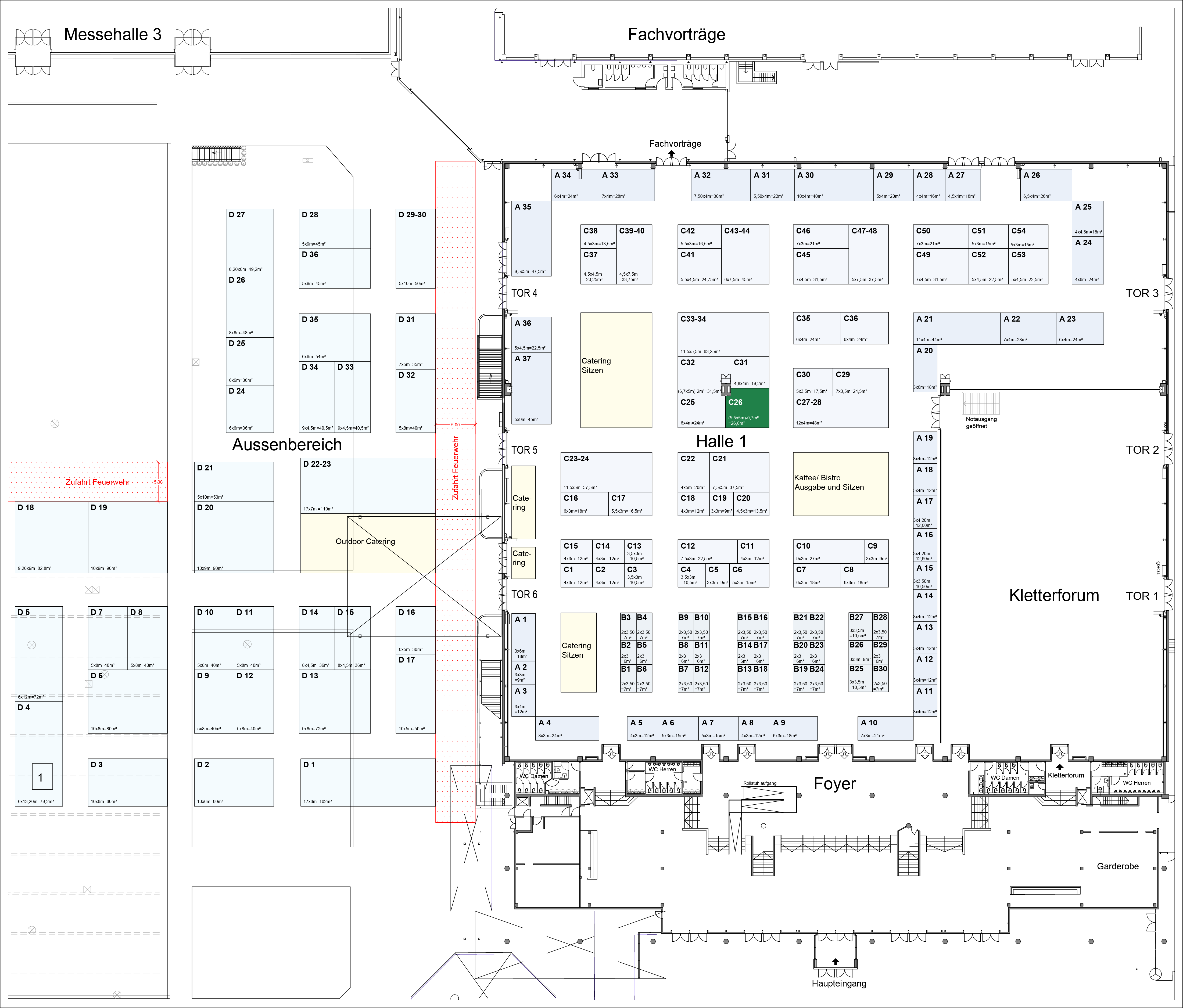 Stand C26 - 26,5m² (5,5x5m)- 1m² 