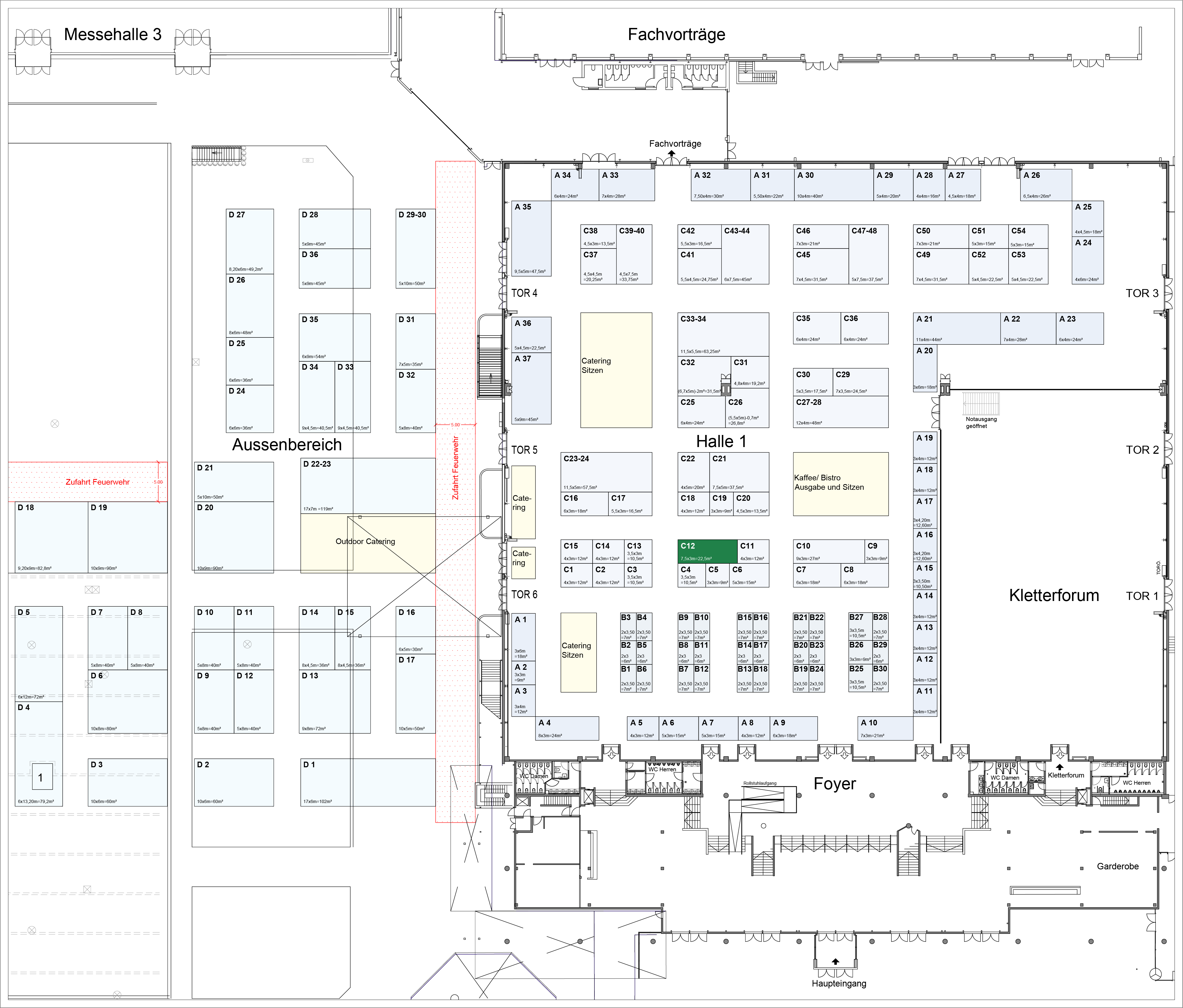 Stand C12 - 22,5m² (7,5x3m)